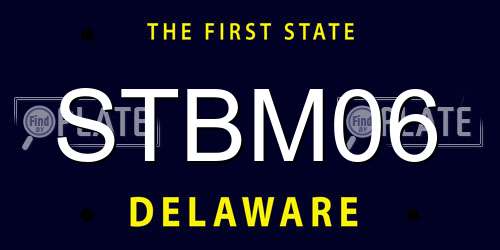 STBM06 Delaware License Plate