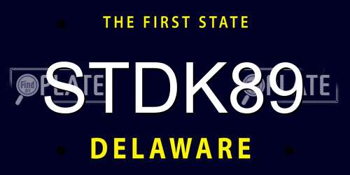 STDK89 Delaware License Plate
