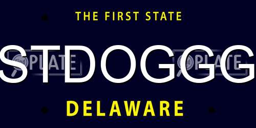 STDOGGG Delaware License Plate