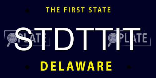 STDTTIT Delaware License Plate