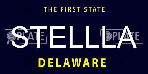 STELLLA Delaware License Plate