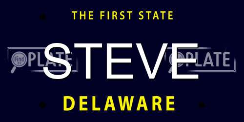 STEVE Delaware License Plate