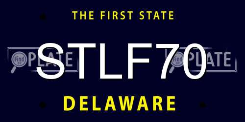 STLF70 Delaware License Plate