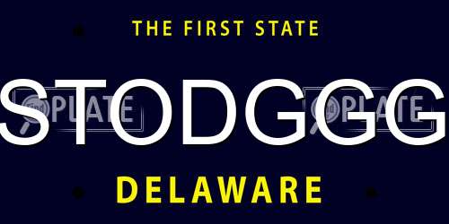 STODGGG Delaware License Plate