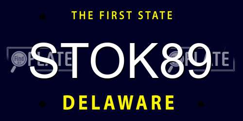 STOK89 Delaware License Plate