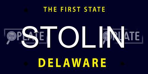 STOLIN Delaware License Plate