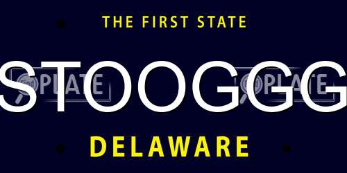 STOOGGG Delaware License Plate