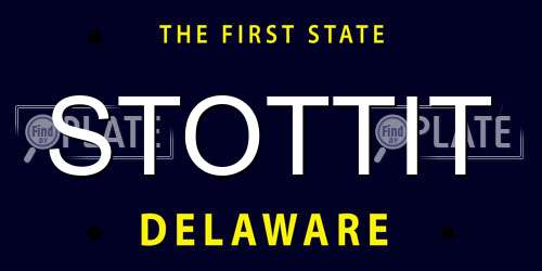 STOTTIT Delaware License Plate