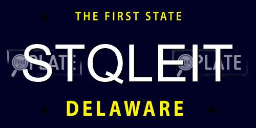 STQLEIT Delaware License Plate