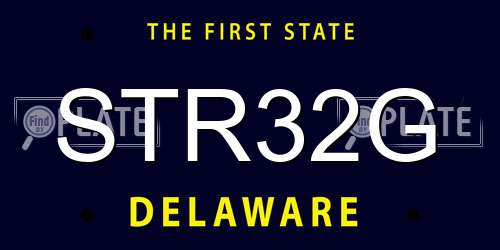STR32G Delaware License Plate