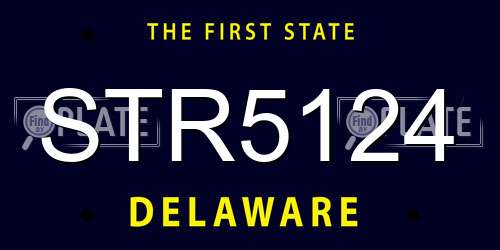STR5124 Delaware License Plate