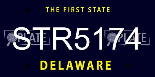 STR5174 Delaware License Plate