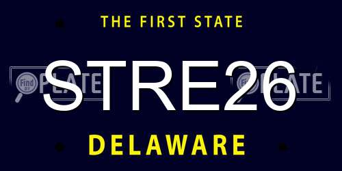 STRE26 Delaware License Plate