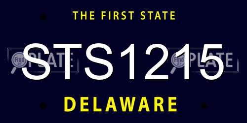 STS1215 Delaware License Plate