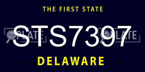 STS7397 Delaware License Plate