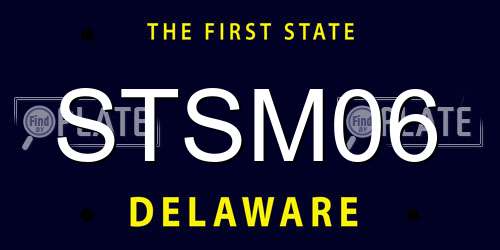 STSM06 Delaware License Plate