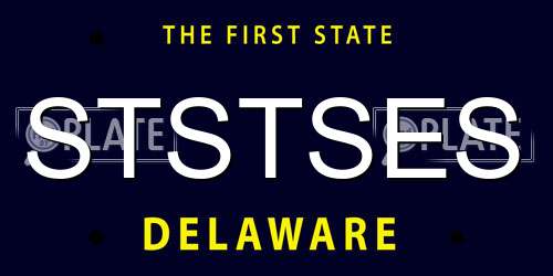 STSTSES Delaware License Plate
