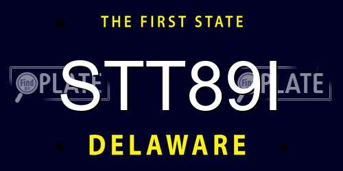 STT89I Delaware License Plate