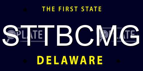 STTBCMG Delaware License Plate