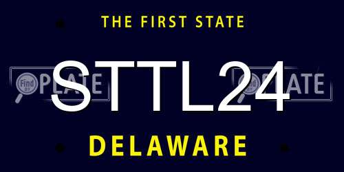 STTL24 Delaware License Plate