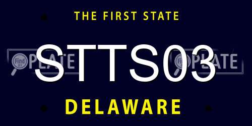 STTS03 Delaware License Plate