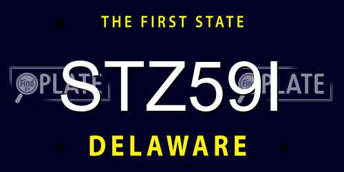 STZ59I Delaware License Plate