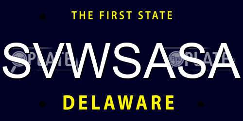SVWSASA Delaware License Plate