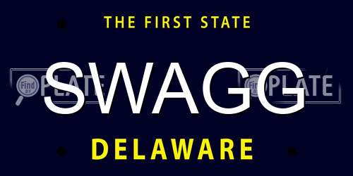 SWAGG Delaware License Plate