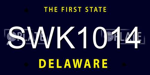 SWK1014 Delaware License Plate