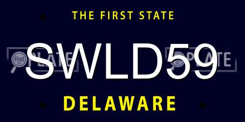 SWLD59 Delaware License Plate