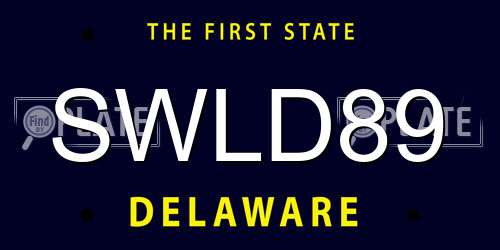 SWLD89 Delaware License Plate