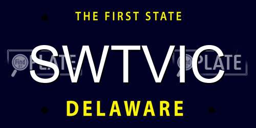 SWTVIC Delaware License Plate