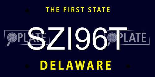 SZI96T Delaware License Plate