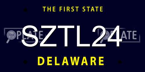 SZTL24 Delaware License Plate