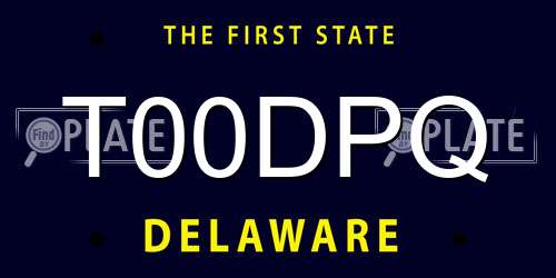 T00DPQ Delaware License Plate