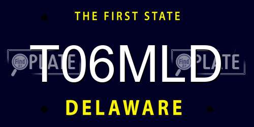 T06MLD Delaware License Plate