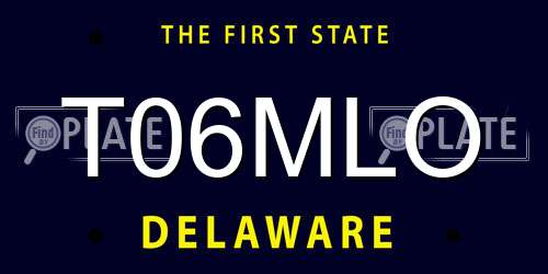 T06MLO Delaware License Plate