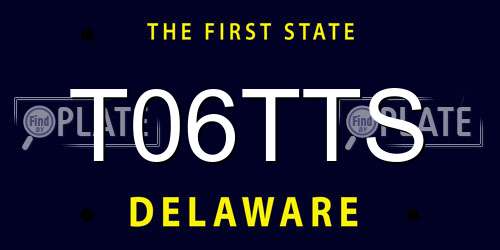 T06TTS Delaware License Plate