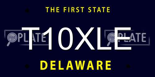 T10XLE Delaware License Plate