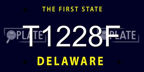 T1228F Delaware License Plate