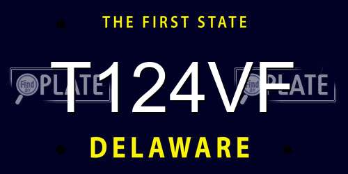 T124VF Delaware License Plate