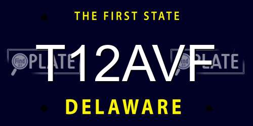T12AVF Delaware License Plate