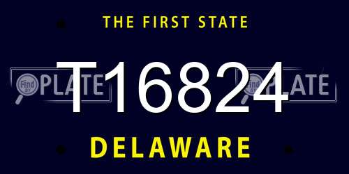 T16824 Delaware License Plate