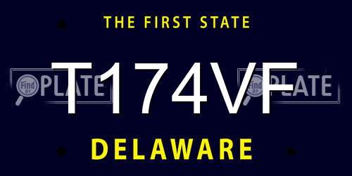 T174VF Delaware License Plate
