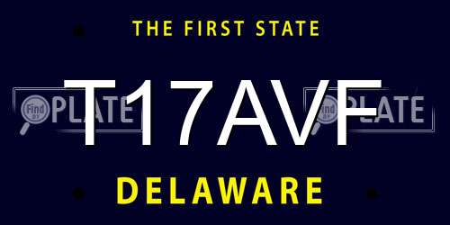 T17AVF Delaware License Plate