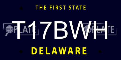 T17BWH Delaware License Plate
