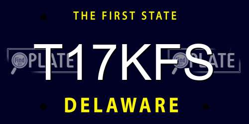 T17KFS Delaware License Plate