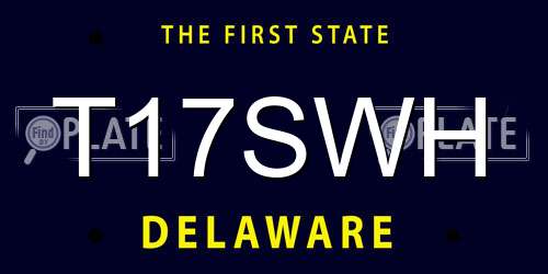 T17SWH Delaware License Plate