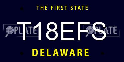T18EFS Delaware License Plate