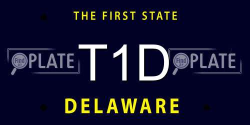 T1D Delaware License Plate
